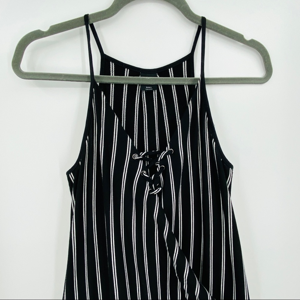 Ethereal Striped Jersey Strap Casual Jumpsuit Small Jumper - Picture 10 of 13